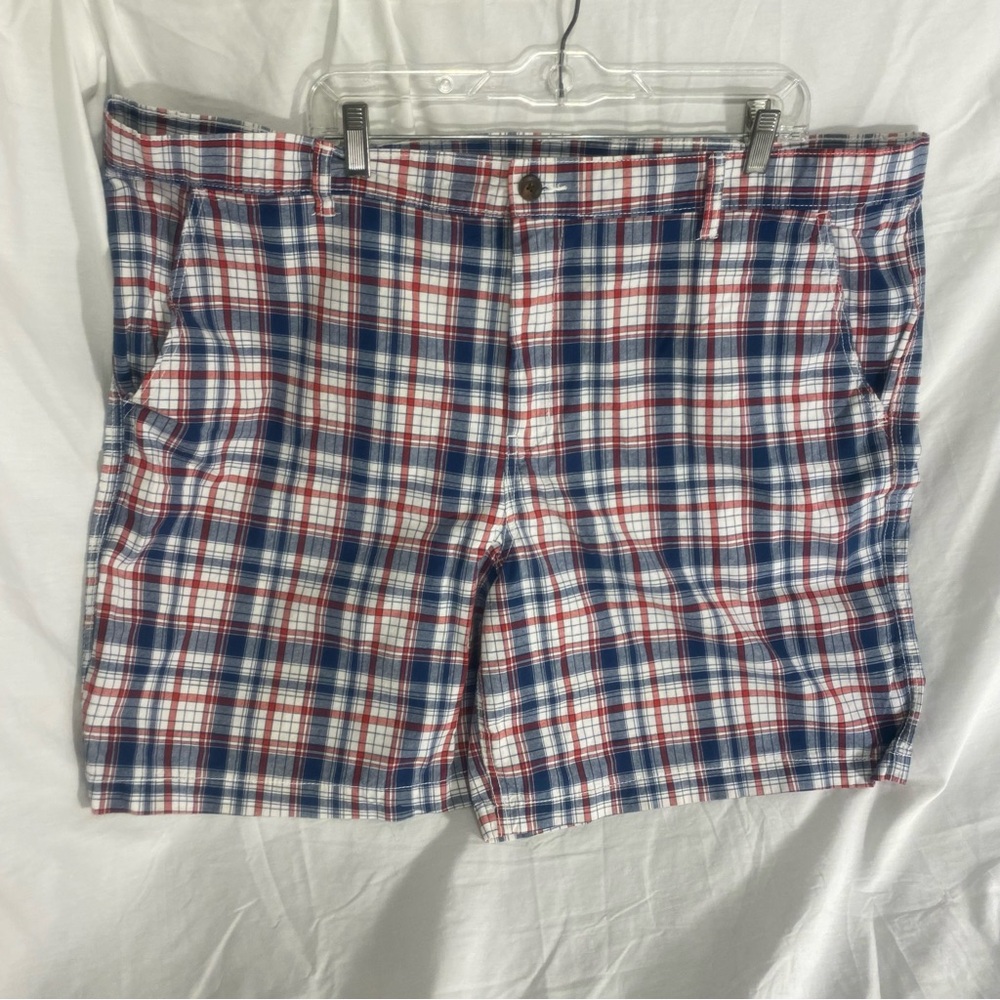 Faded Glory Men's Plaid Shorts - Red, Blue, White